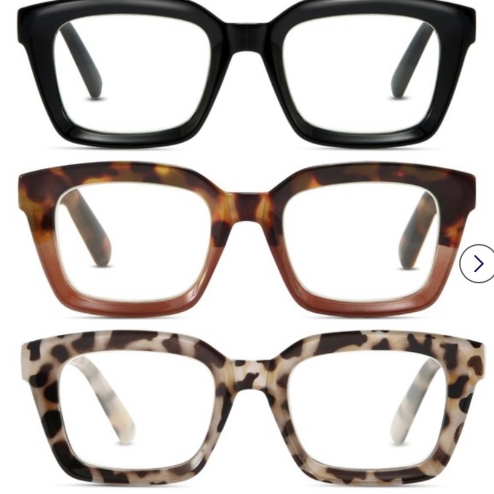✨2/$25✨Stylish Square Frame Glasses Set +1.0